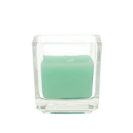 Jeco Jeco CVZ-037-8 Square Glass Votive Candles; Aqua - 96 Piece CVZ-037_8